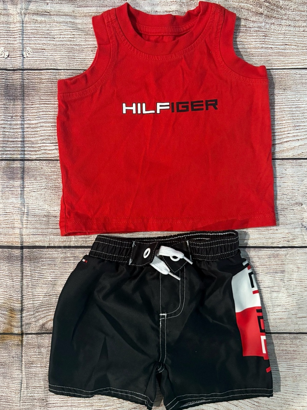 Tommy Hilfiger Red Logo Tank Top for Kids